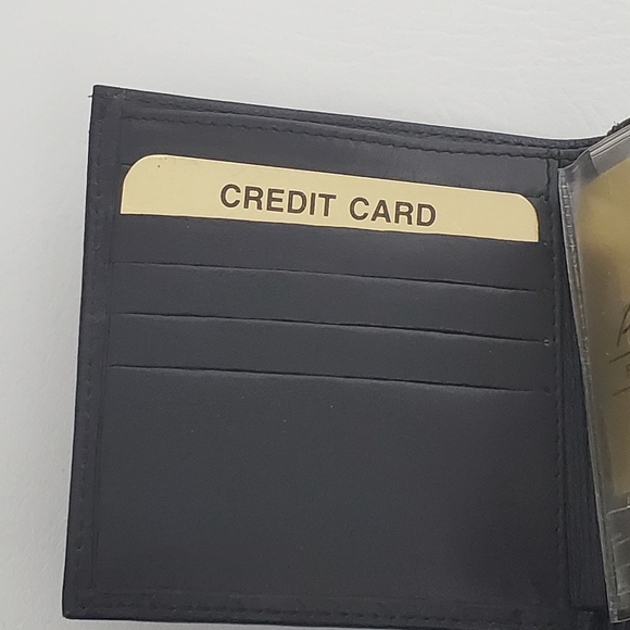 NWT Vintage Prince Gardner Brown Leather Mens Wallet Photo Holder - Picture 5 of 7